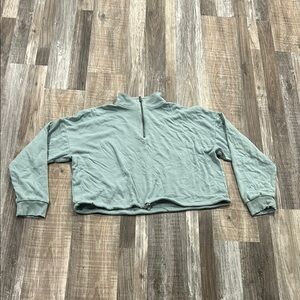 Light Green Quarter-Zip Pullover